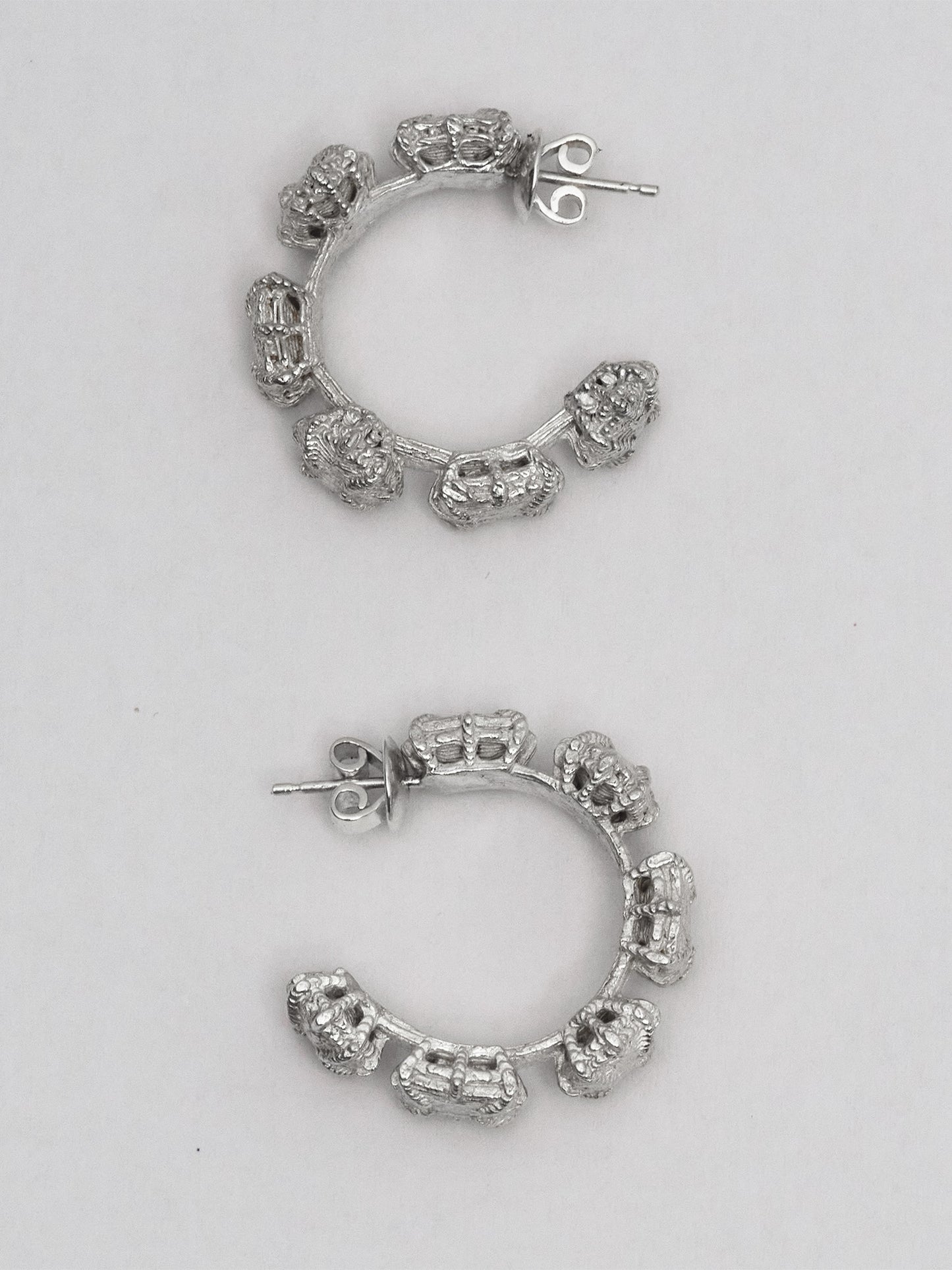 SOLID STONE HOOPS - 925 - Small