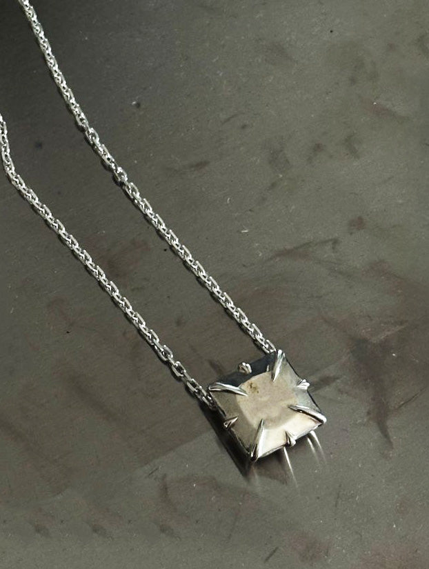 Princess Cut Pendant – 925 Sterling Silver