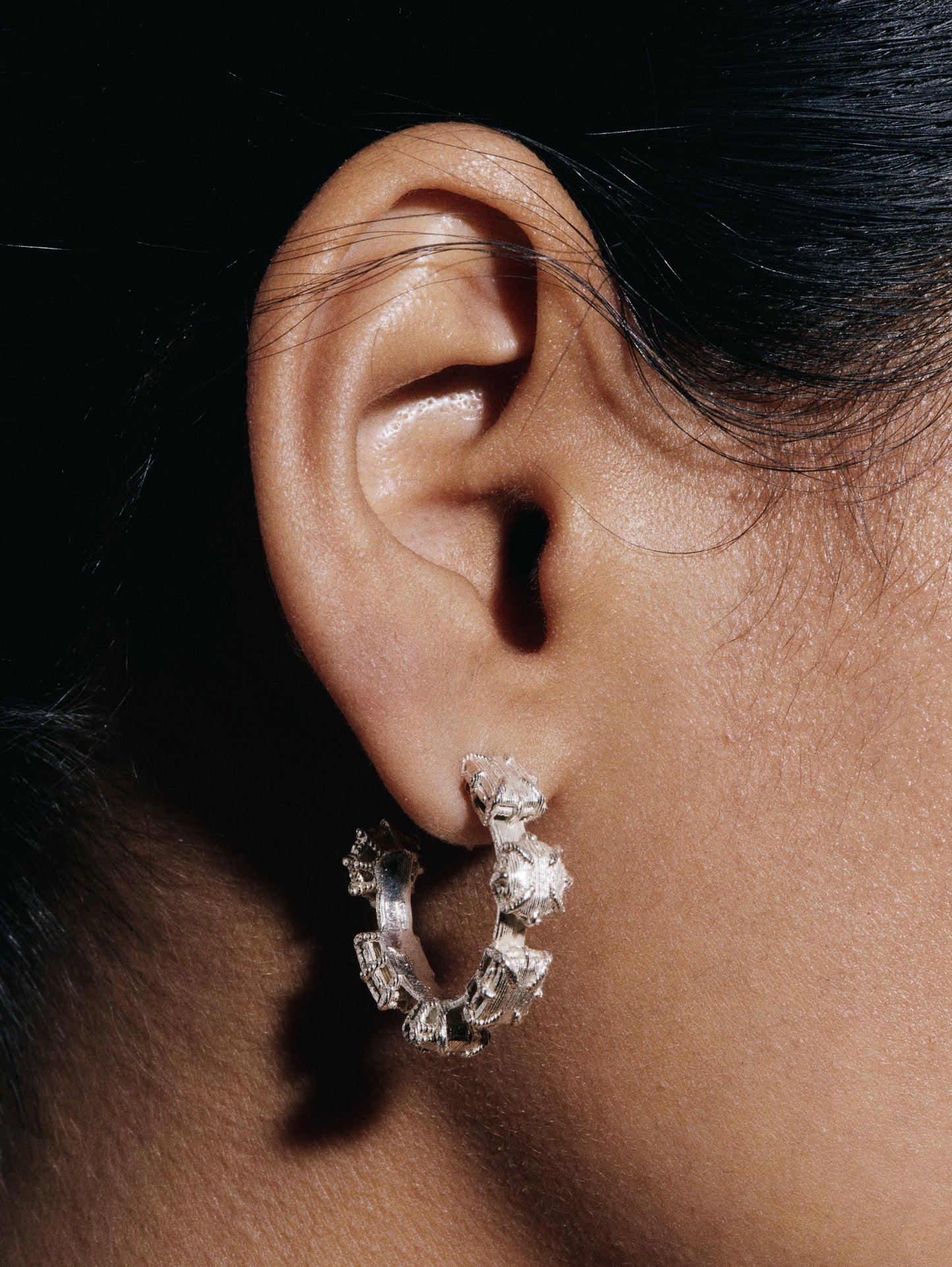 Solid Stone Hoops - Small