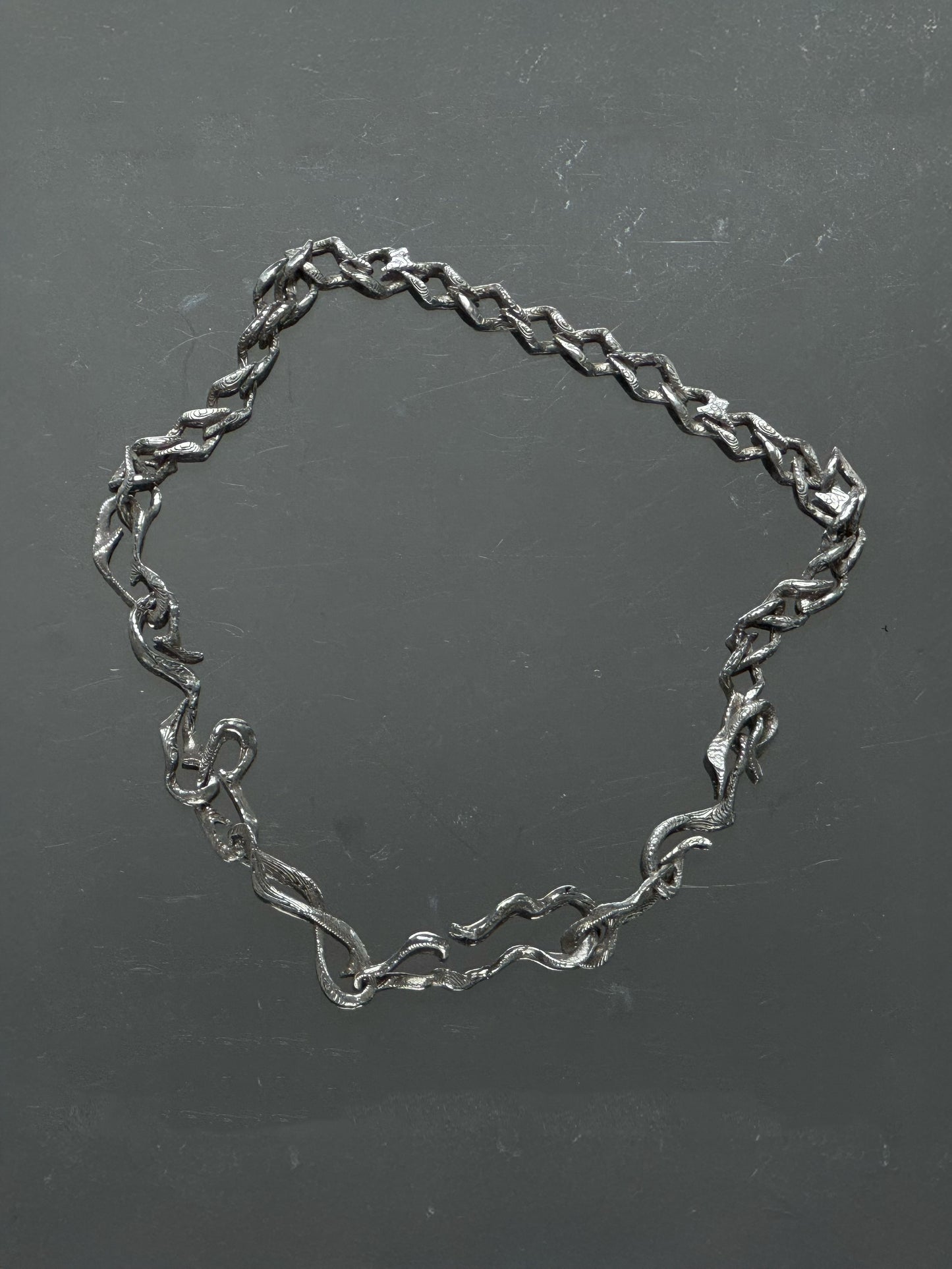 BB Miro Necklace – Textured 925 Silver