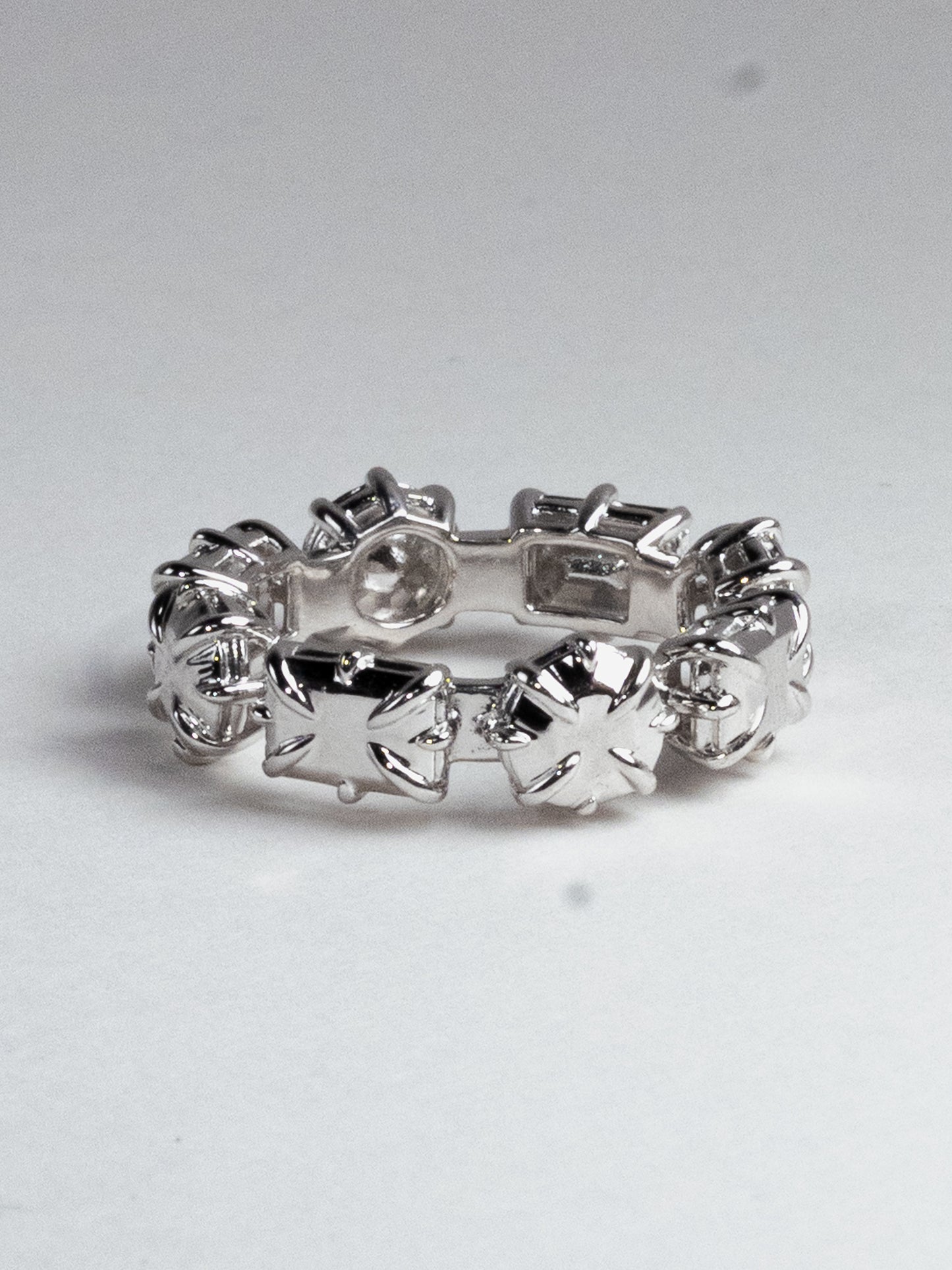 Twin Amy Ring - 925 Silver Dual-Stone